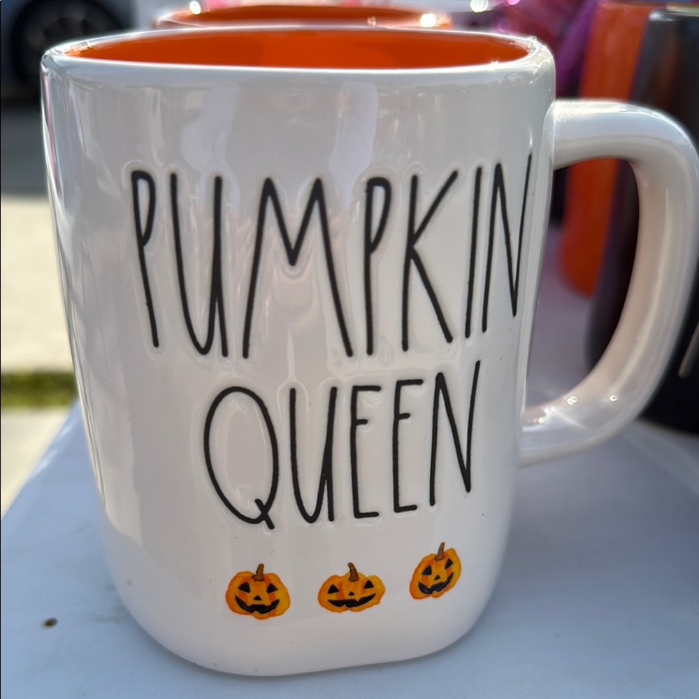 Pumpkin Queen White and Orange Mug